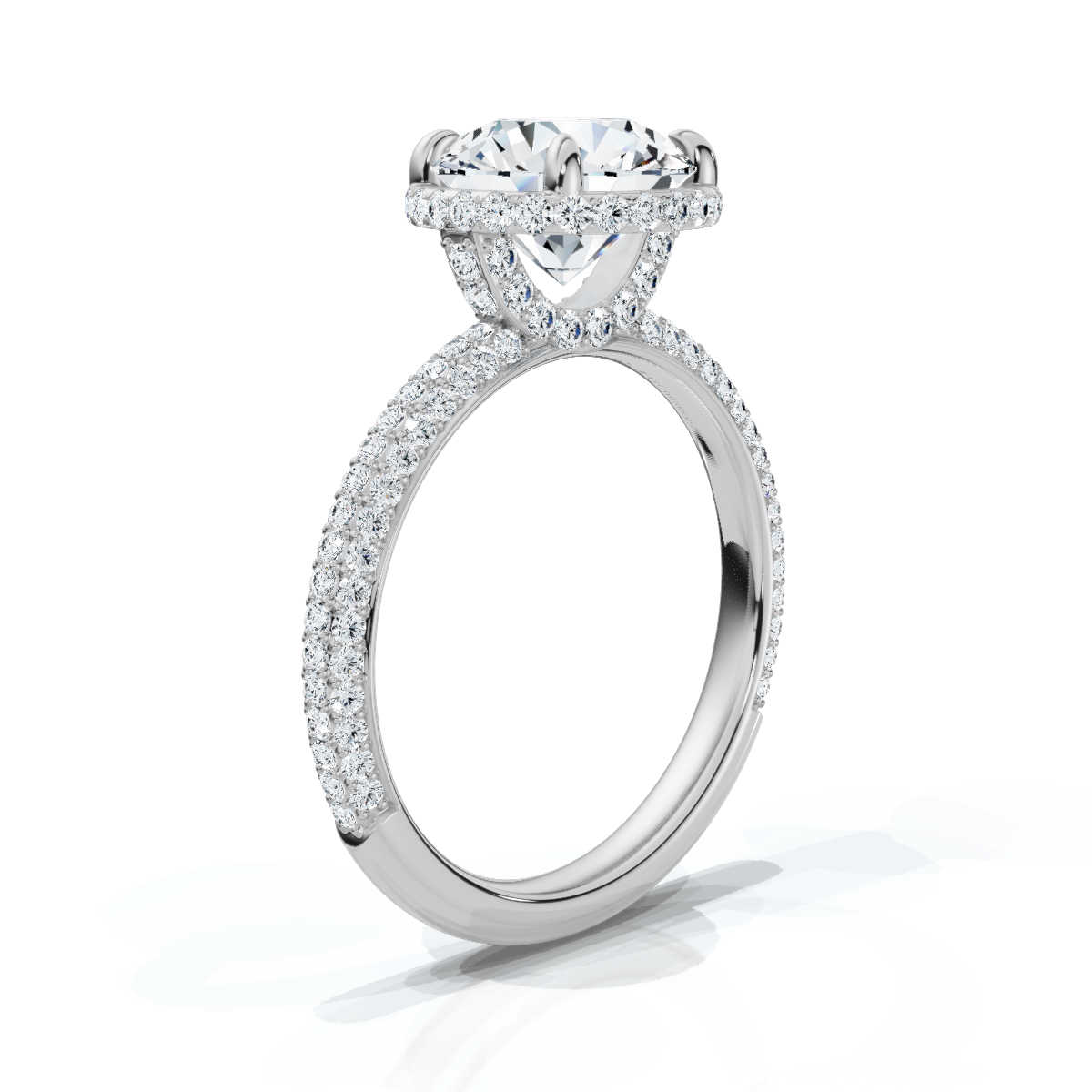14K White Gold Nalani Accents Lab Grown Diamond Ring (4/5 ct. tw)