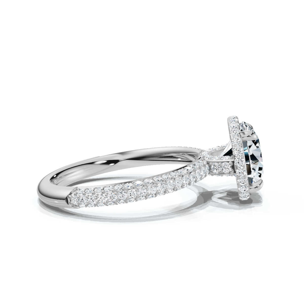 14K White Gold Nalani Accents Lab Grown Diamond Ring (4/5 ct. tw)