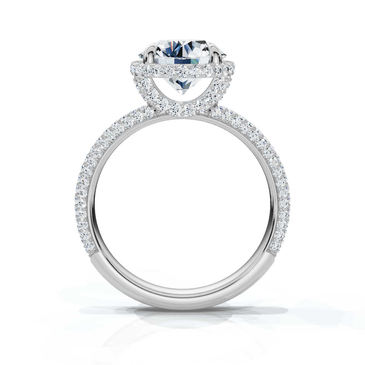 14K White Gold Nalani Accents Lab Grown Diamond Ring (4/5 ct. tw)