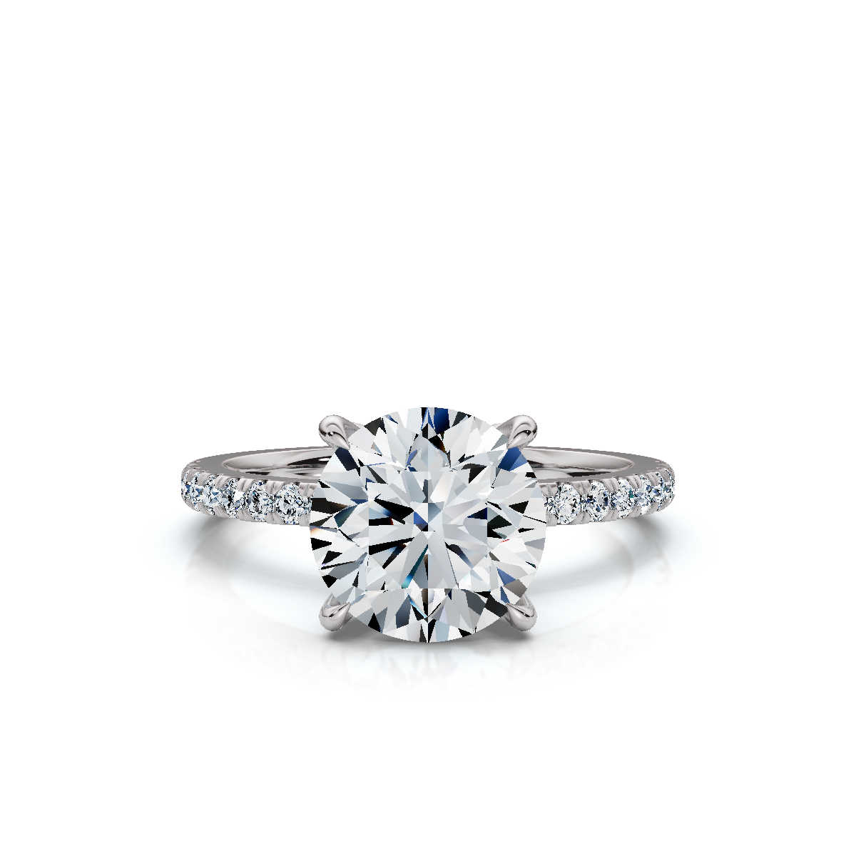 14K White Gold Siran Petal Lab Grown Diamond Ring (1/3 ct. tw)