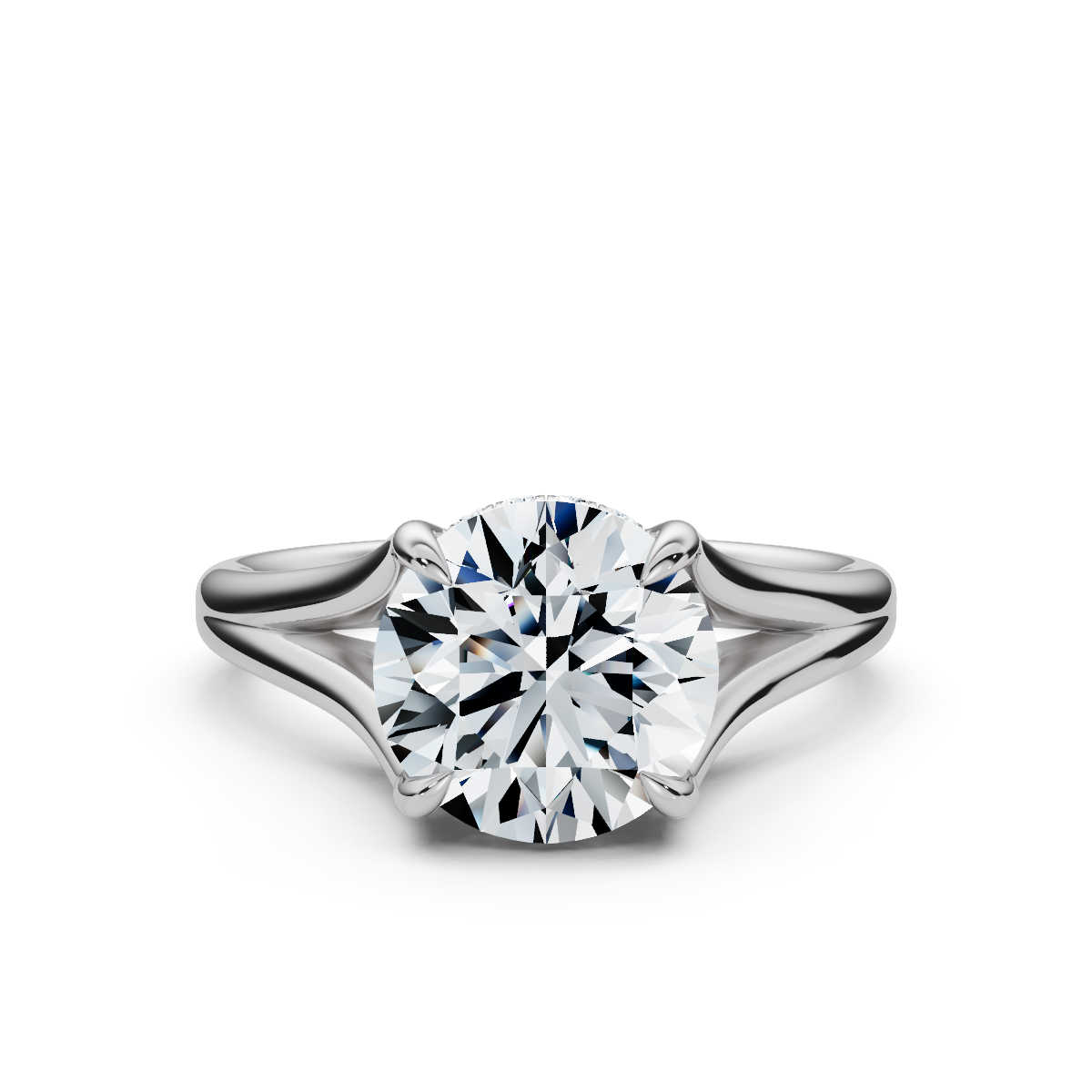 14K White Gold Dia Hidden Accents Lab Grown Diamond Ring (1/6 ct. tw)