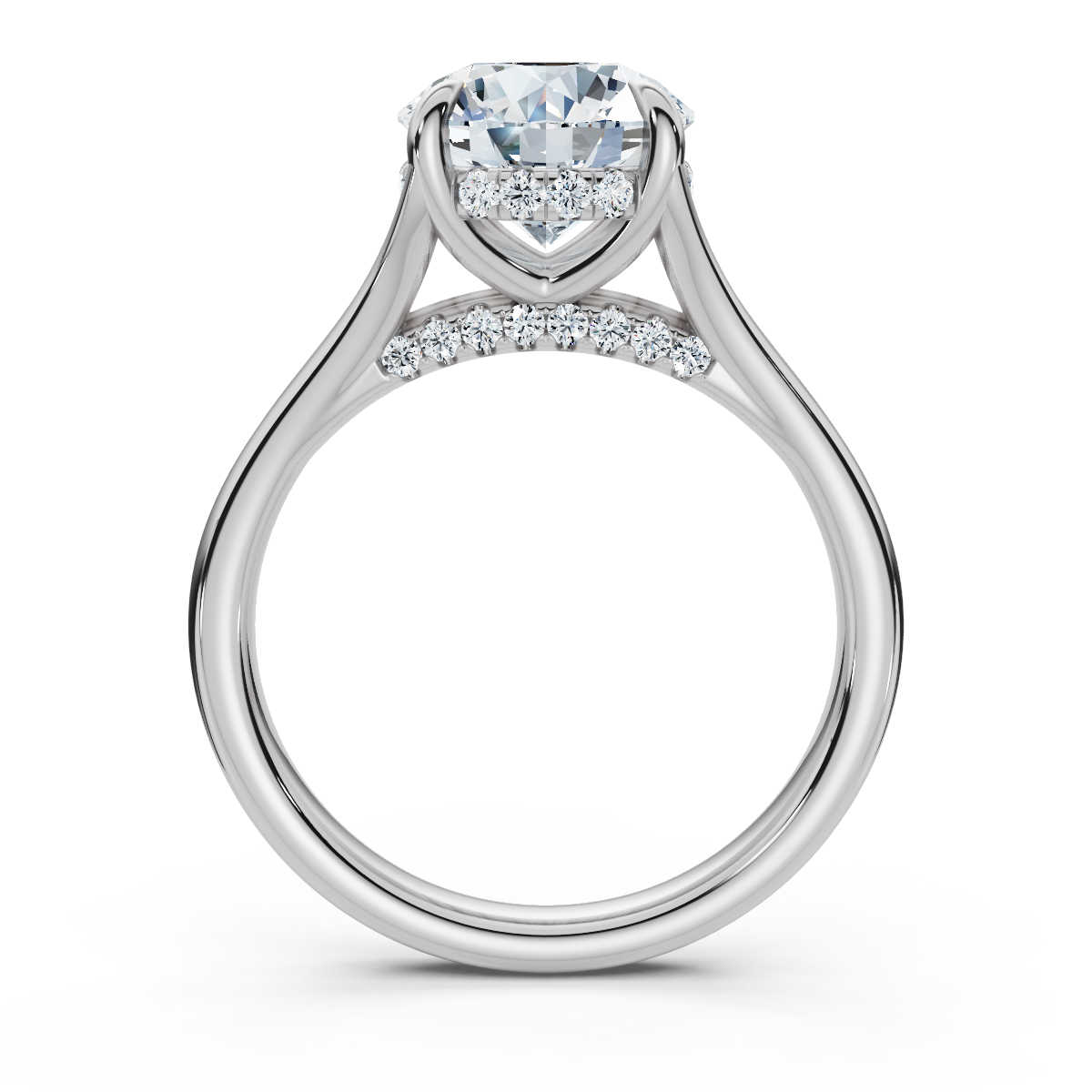 14K White Gold Dia Hidden Accents Lab Grown Diamond Ring (1/6 ct. tw)