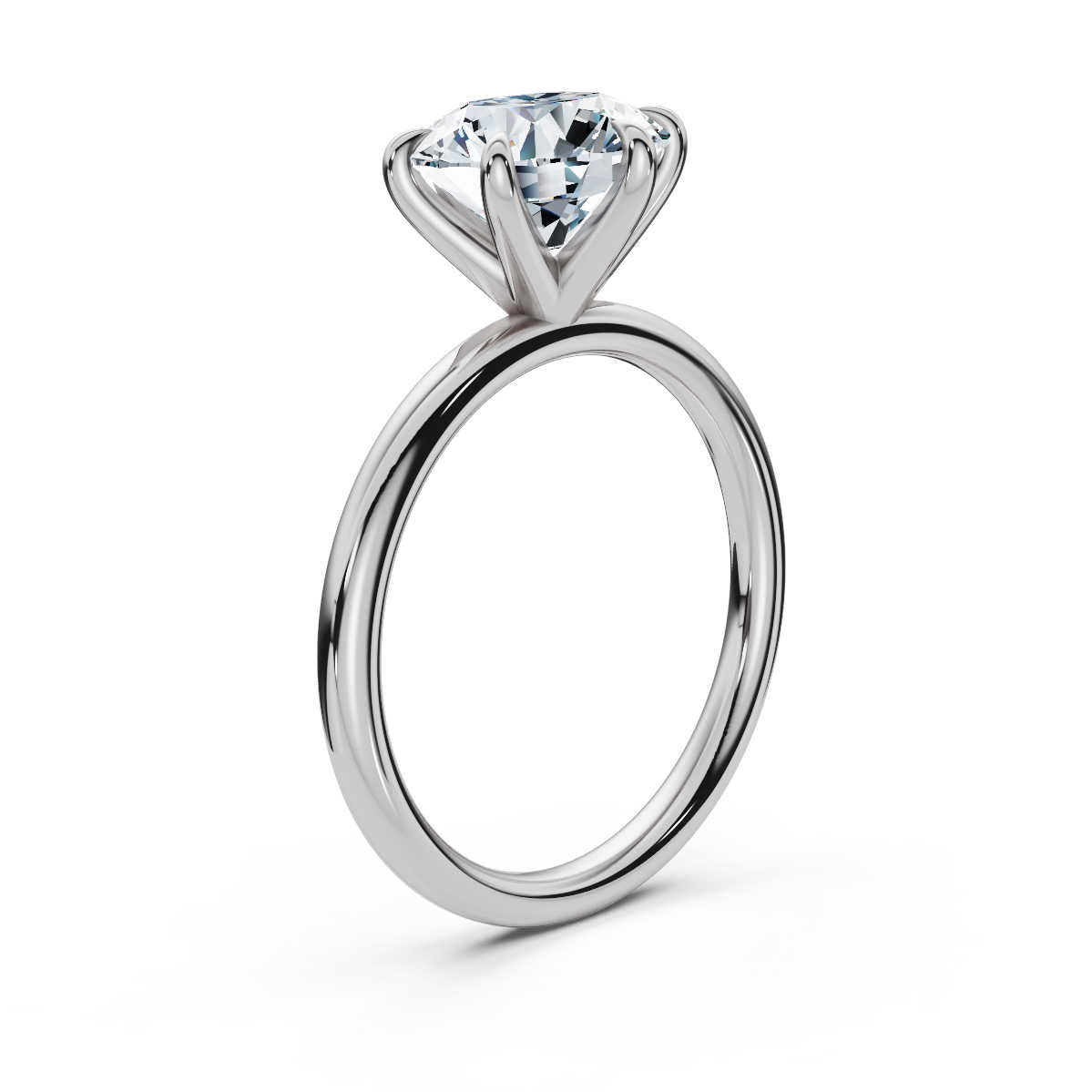 14K White Gold Freya Solitaire Engagement Ring 
