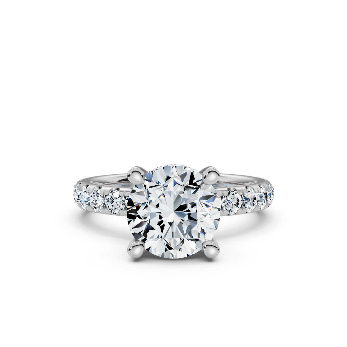 14K White Gold Odette Hidden Accents Lab Grown Diamond Ring (1 1/4 ct. tw)