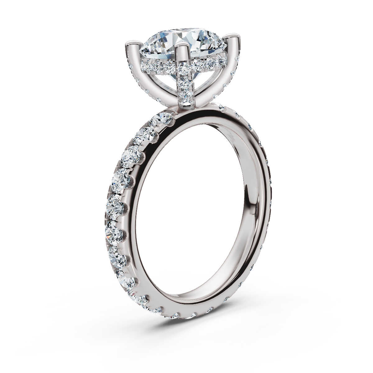14K White Gold Odette Hidden Accents Lab Grown Diamond Ring (1 1/4 ct. tw)