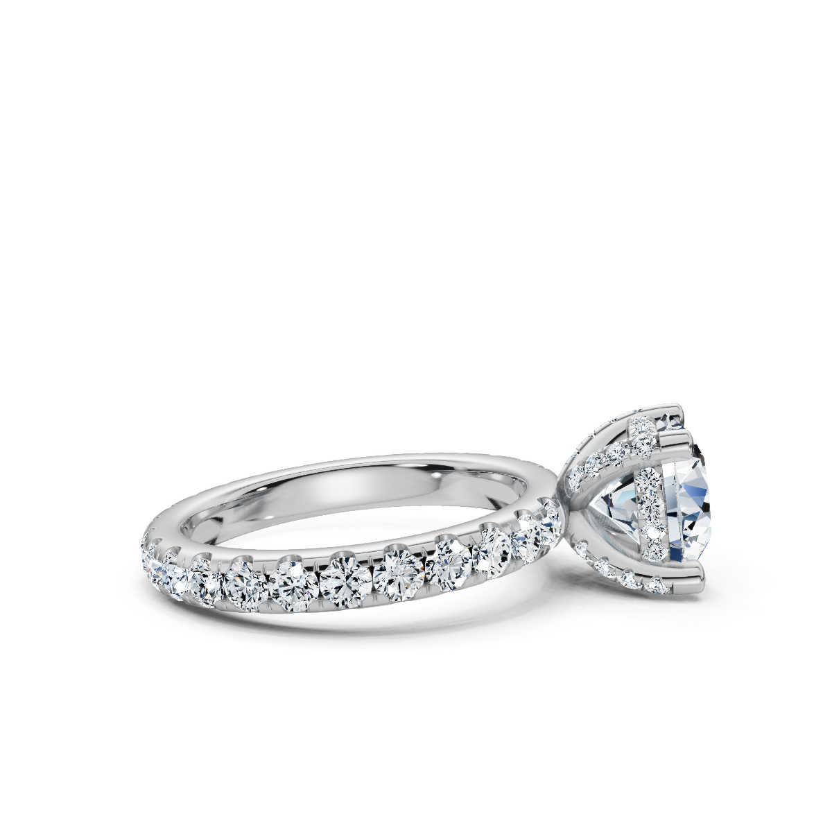 14K White Gold Odette Hidden Accents Lab Grown Diamond Ring (1 1/4 ct. tw)