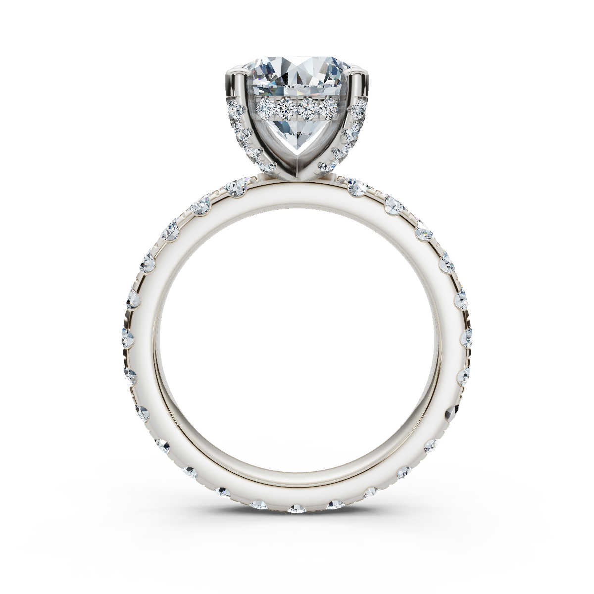 14K White Gold Odette Hidden Accents Lab Grown Diamond Ring (1 1/4 ct. tw)