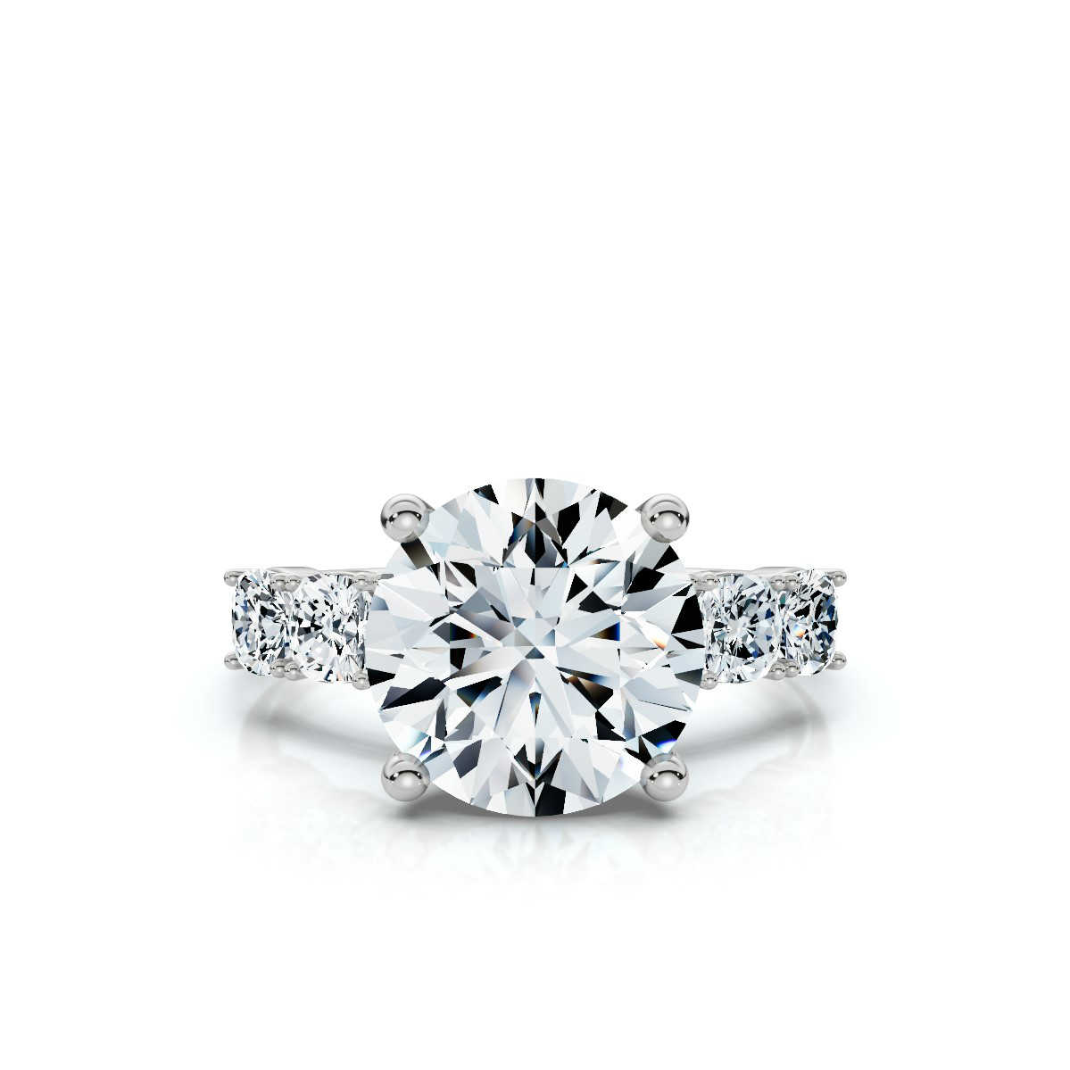 14K White Gold Sloane Accents Lab Grown Diamond Ring (1 1/5 ct. tw)