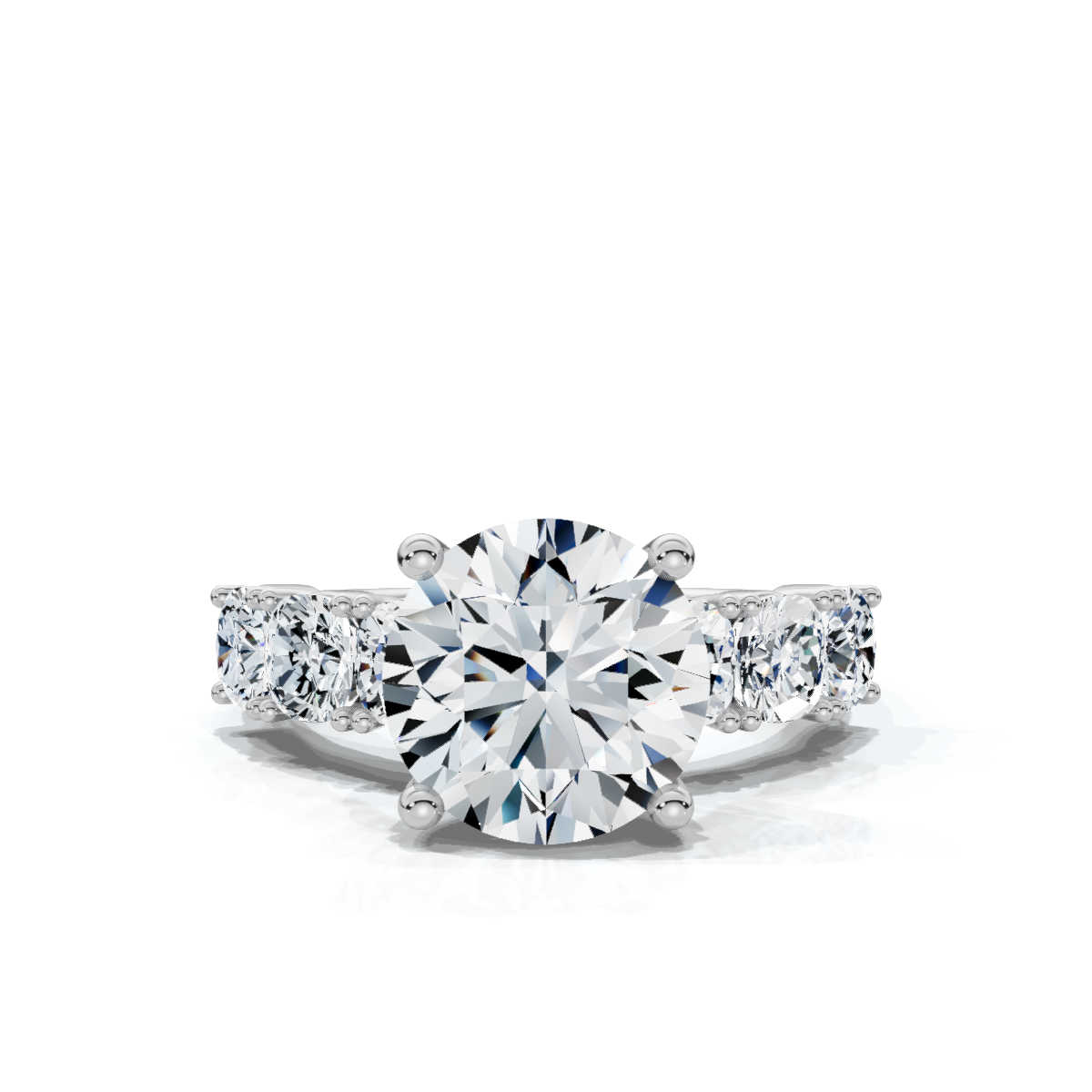 14K White Gold Sloane Accents Lab Grown Diamond Ring (2 1/10 ct. tw)