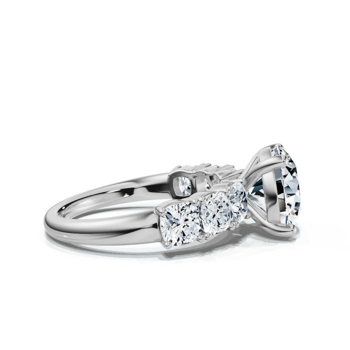 14K White Gold Sloane Accents Lab Grown Diamond Ring (2 1/10 ct. tw)