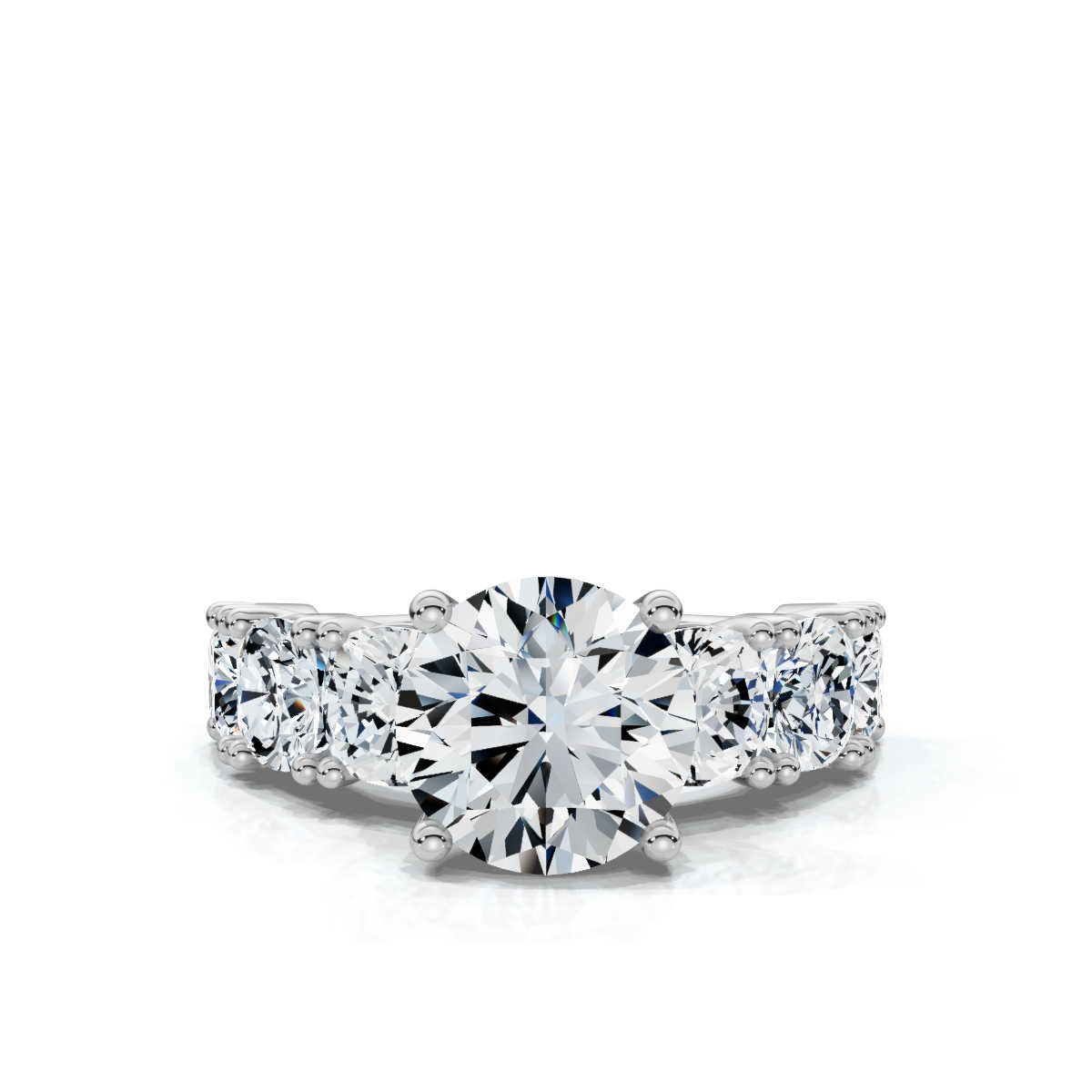 14K White Gold Sloane Accents Lab Grown Diamond Ring (4 1/2 ct. tw)