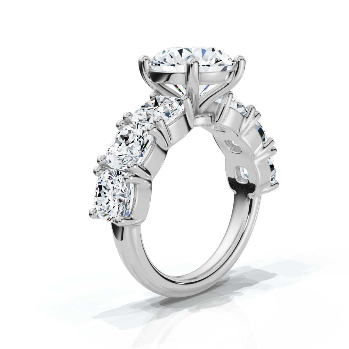 14K White Gold Sloane Accents Lab Grown Diamond Ring (4 1/2 ct. tw)