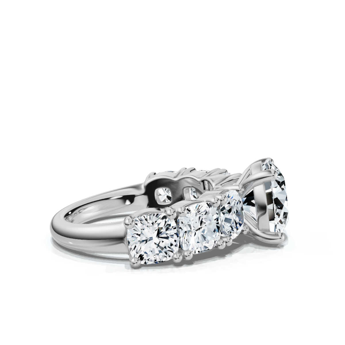 14K White Gold Sloane Accents Lab Grown Diamond Ring (4 1/2 ct. tw)