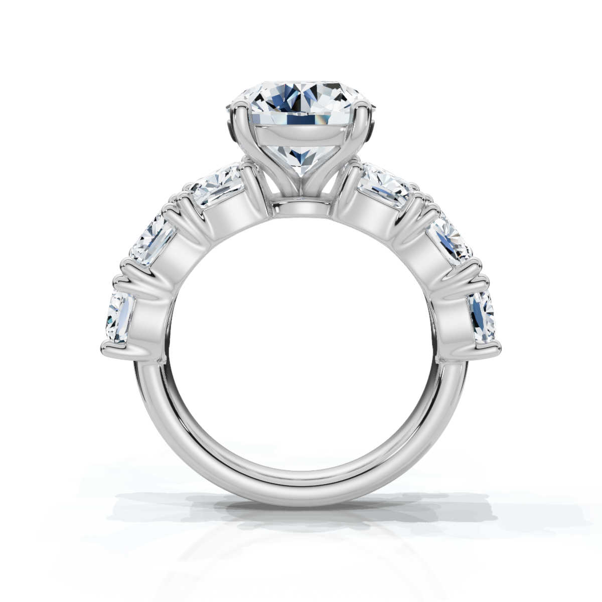 14K White Gold Sloane Accents Lab Grown Diamond Ring (4 1/2 ct. tw)