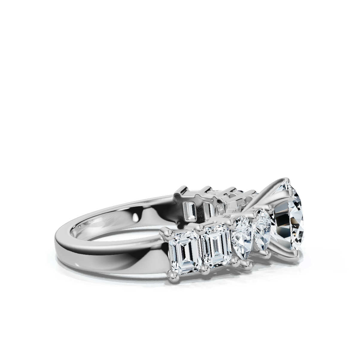 14K White Gold Sadie Accents Lab Grown Diamond Ring (1 2/5 ct. tw)