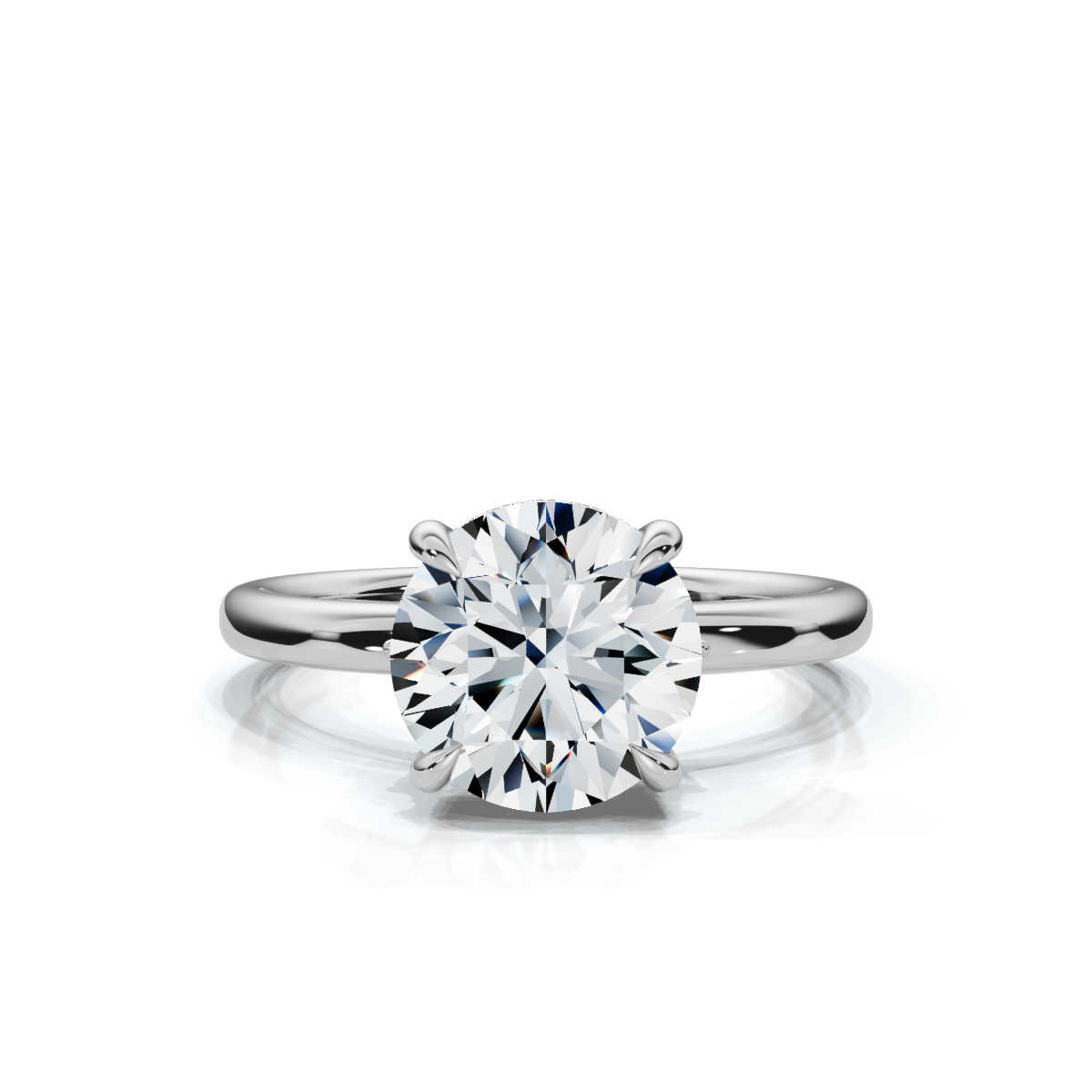 14K White Gold Tallulah Hidden Accents Lab Grown Diamond Ring (1/10 ct. tw)