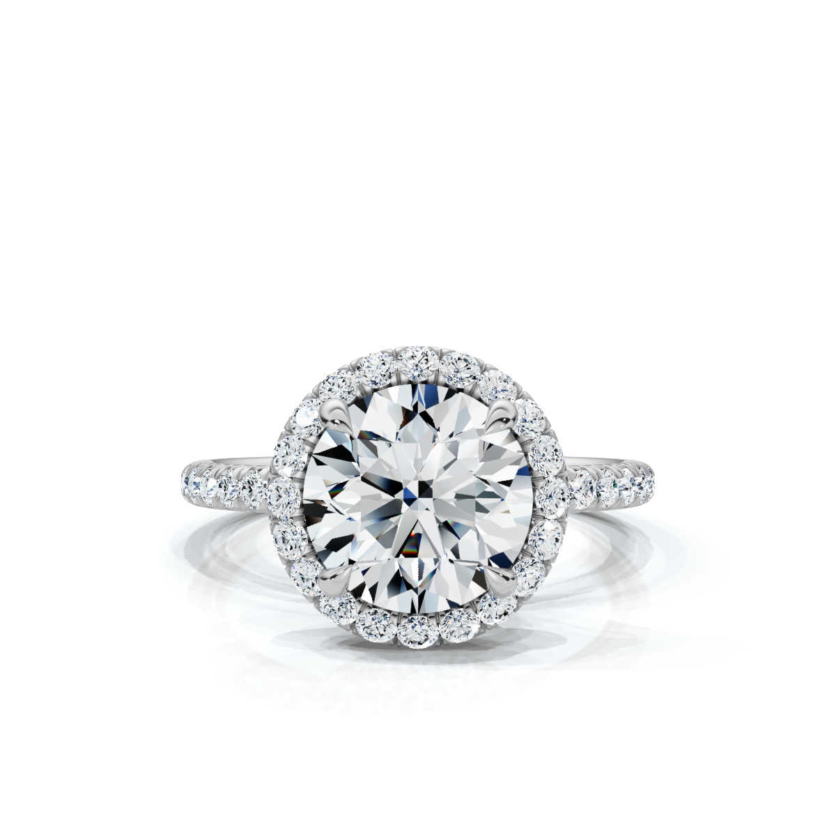 14K White Gold Zendaya Halo Lab Grown Diamond Ring (1/2 ct. tw)