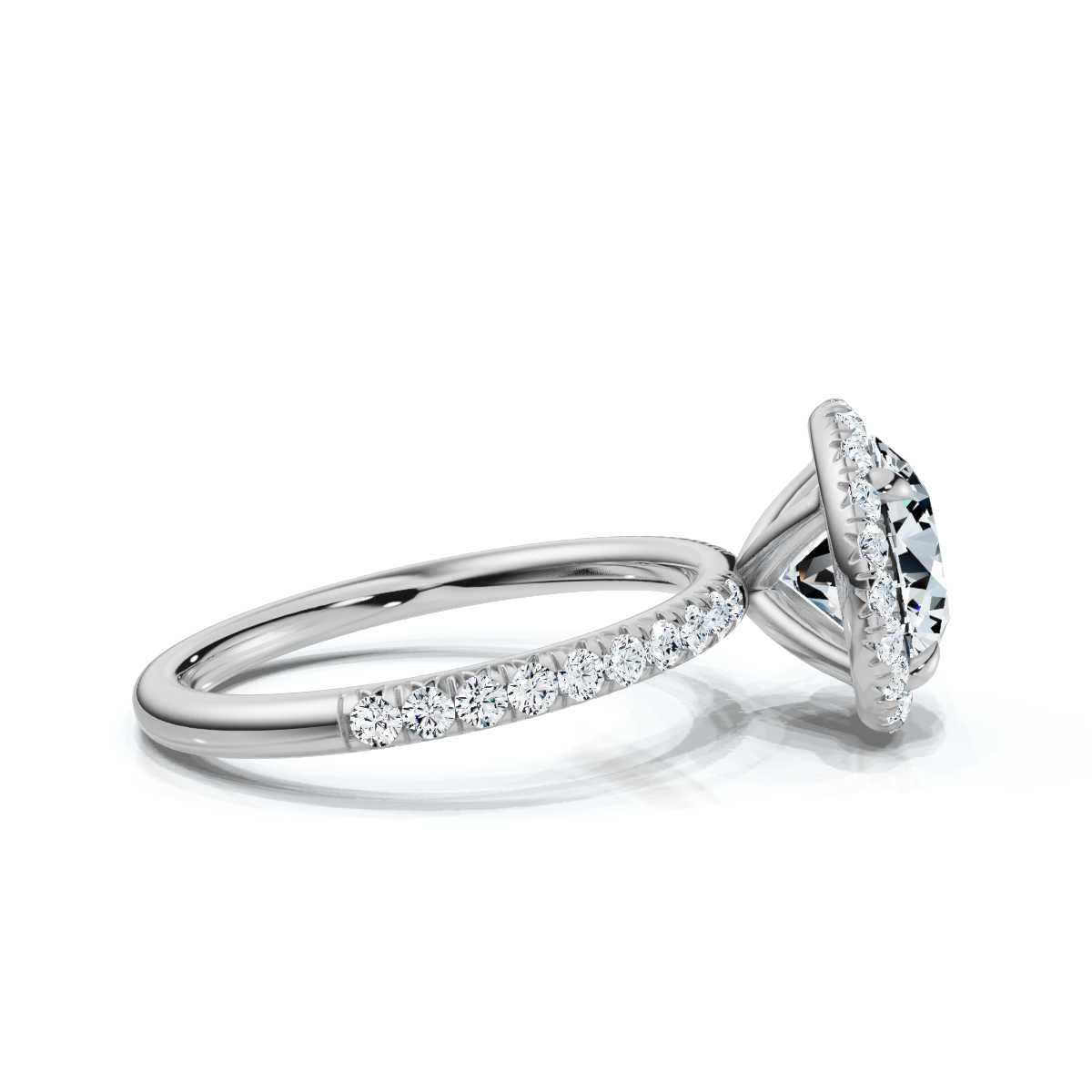 14K White Gold Zendaya Halo Lab Grown Diamond Ring (1/2 ct. tw)
