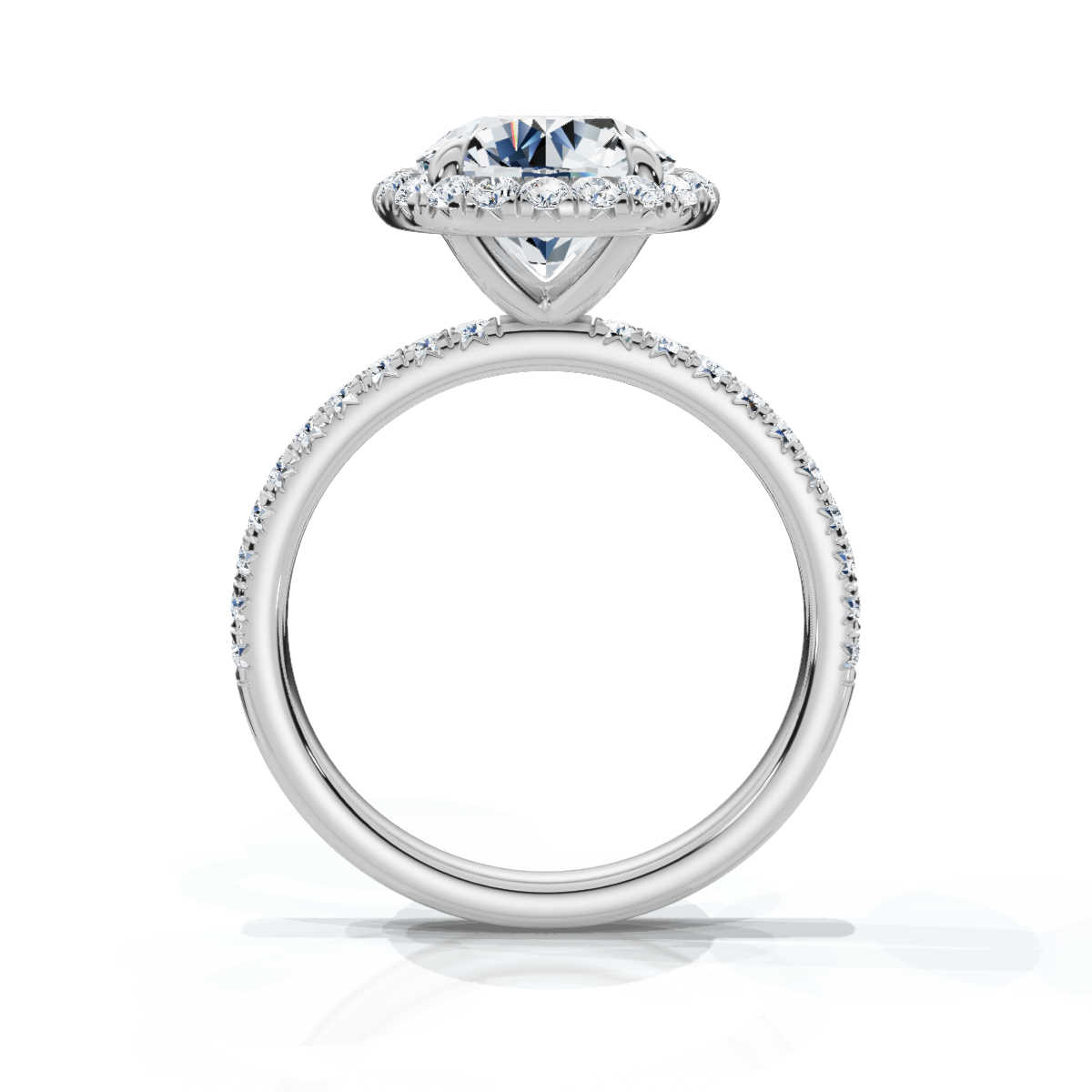 14K White Gold Zendaya Halo Lab Grown Diamond Ring (1/2 ct. tw)