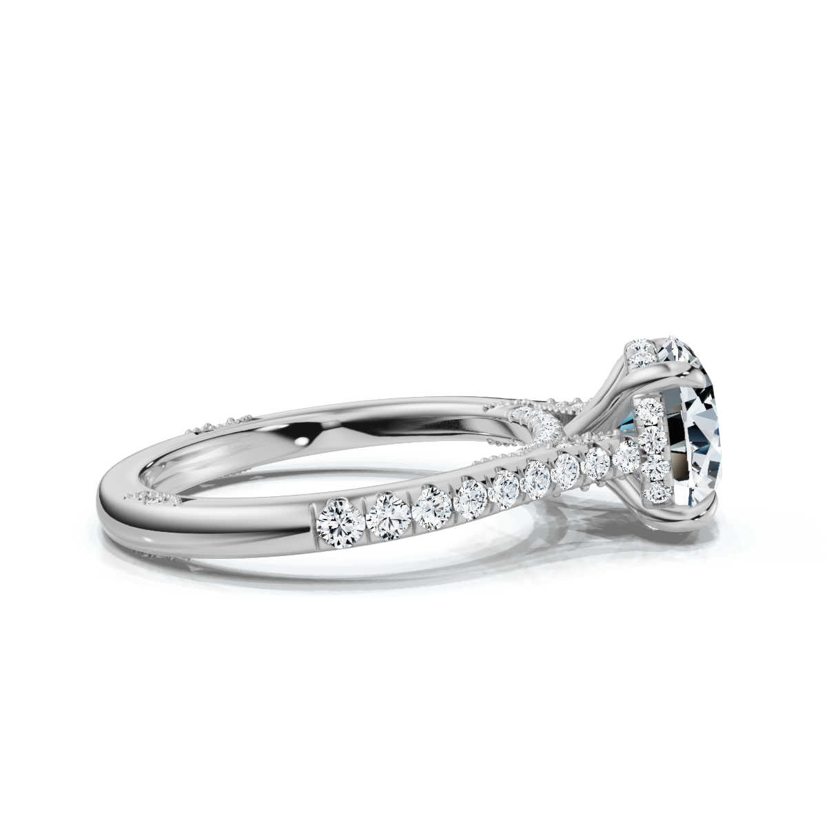 14K White Gold Hadley Hidden Accents Lab Grown Diamond Ring (1/2 ct. tw)