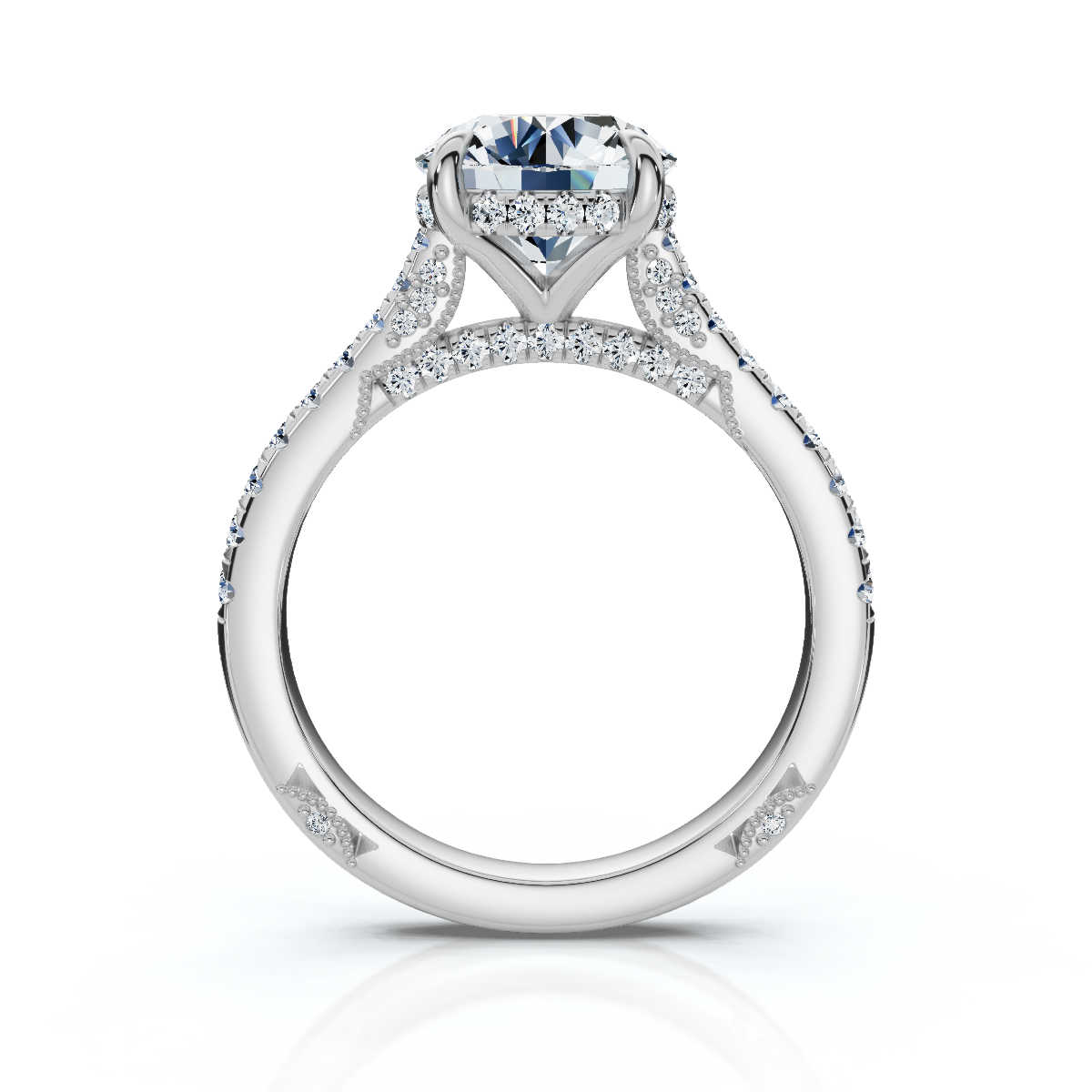 14K White Gold Hadley Hidden Accents Lab Grown Diamond Ring (1/2 ct. tw)