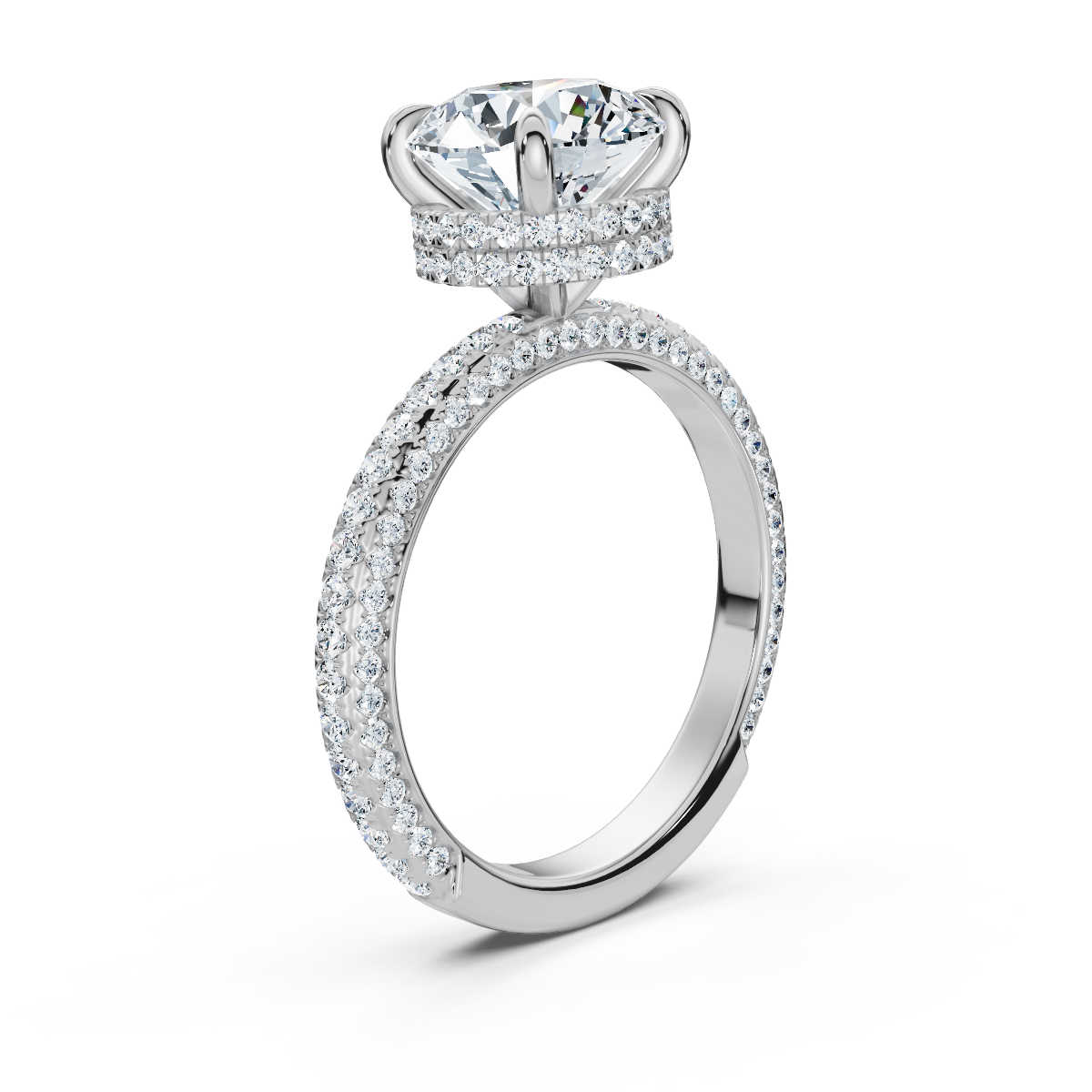 14K White Gold Katja Hidden Accents Lab Grown Diamond Ring (5/6 ct. tw)