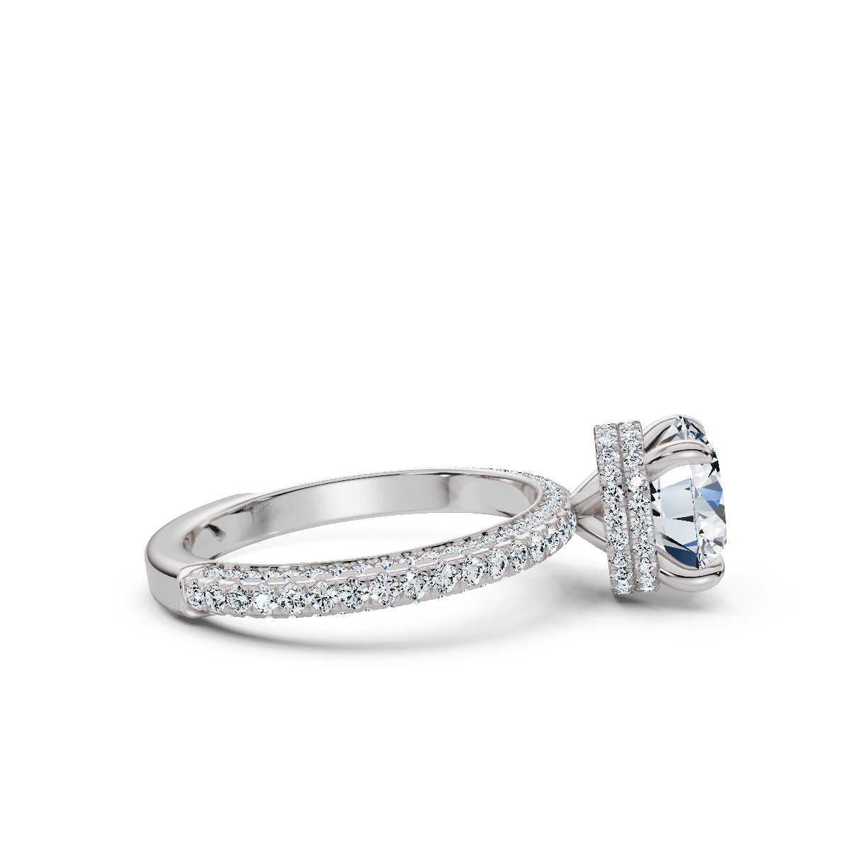 14K White Gold Katja Hidden Accents Lab Grown Diamond Ring (5/6 ct. tw)