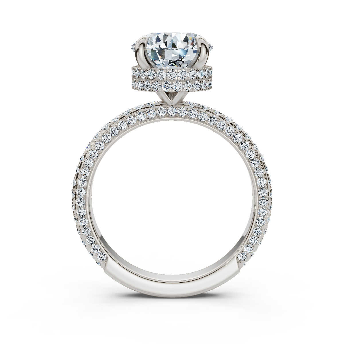 14K White Gold Katja Hidden Accents Lab Grown Diamond Ring (5/6 ct. tw)