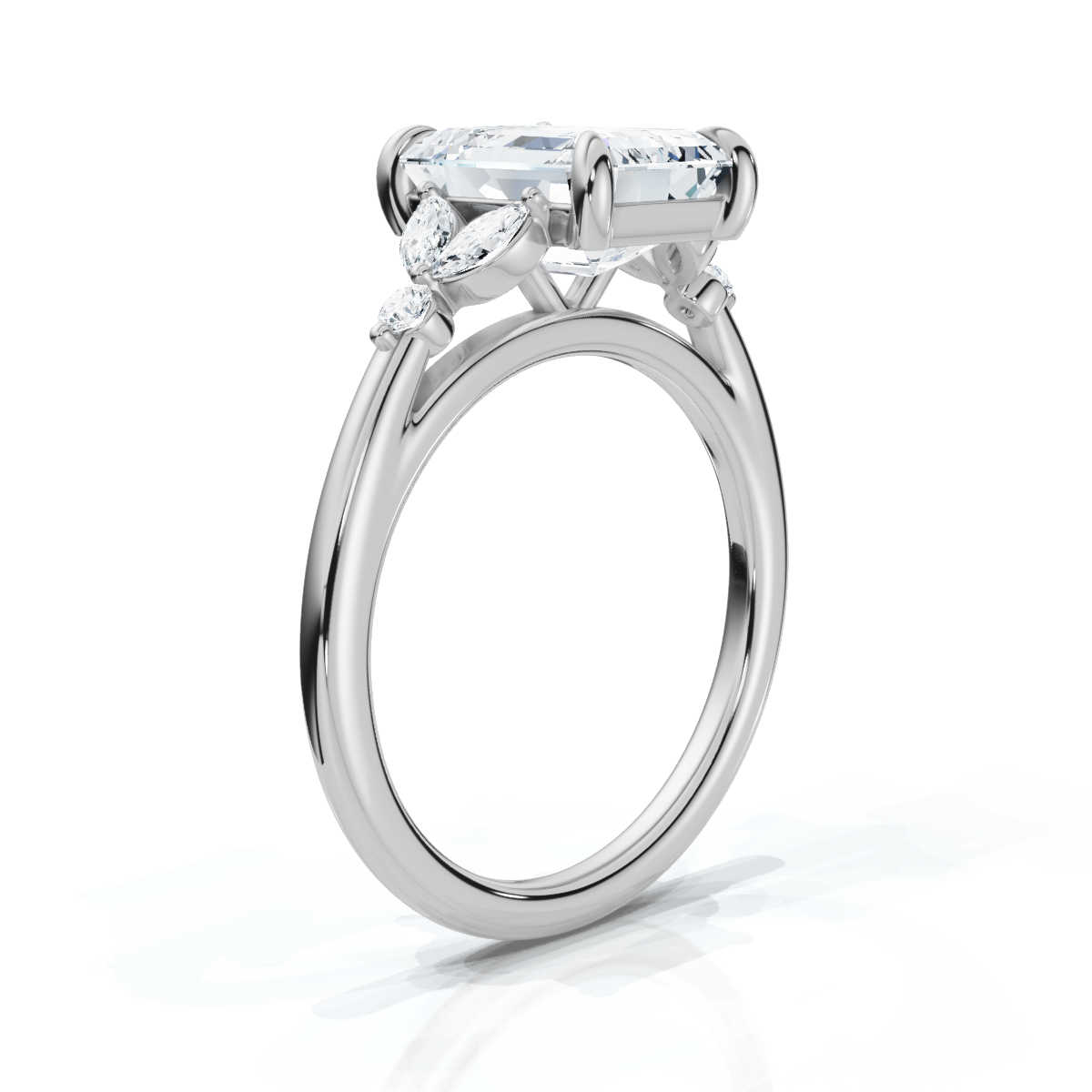 14K White Gold Amora Accents Lab Grown Diamond Ring (1/5 ct. tw)