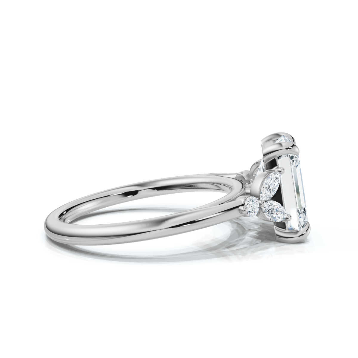 14K White Gold Amora Accents Lab Grown Diamond Ring (1/5 ct. tw)