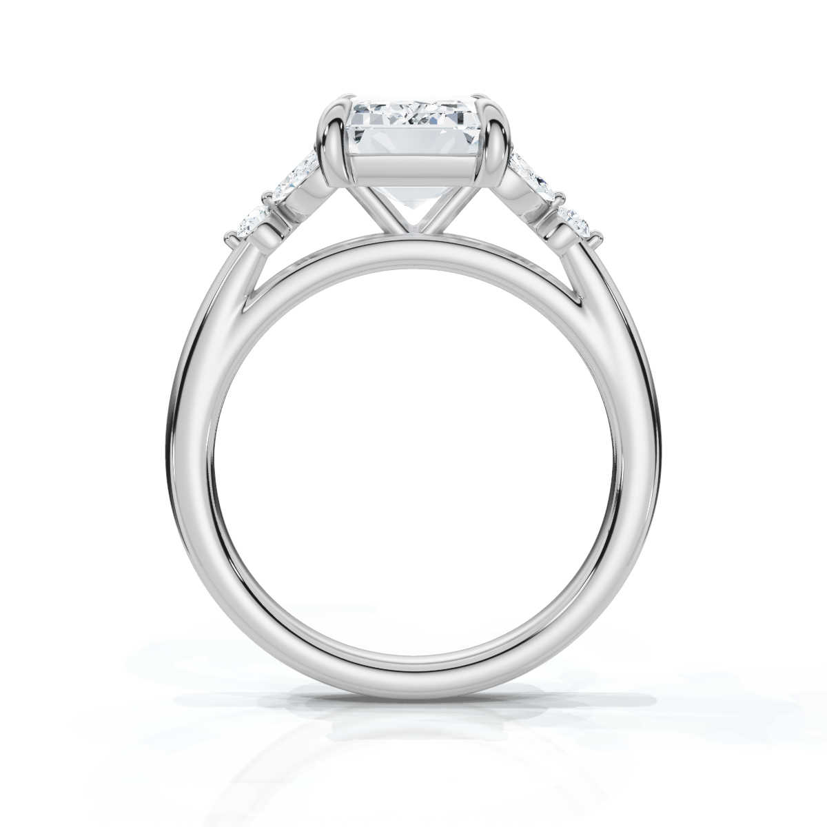 14K White Gold Amora Accents Lab Grown Diamond Ring (1/5 ct. tw)