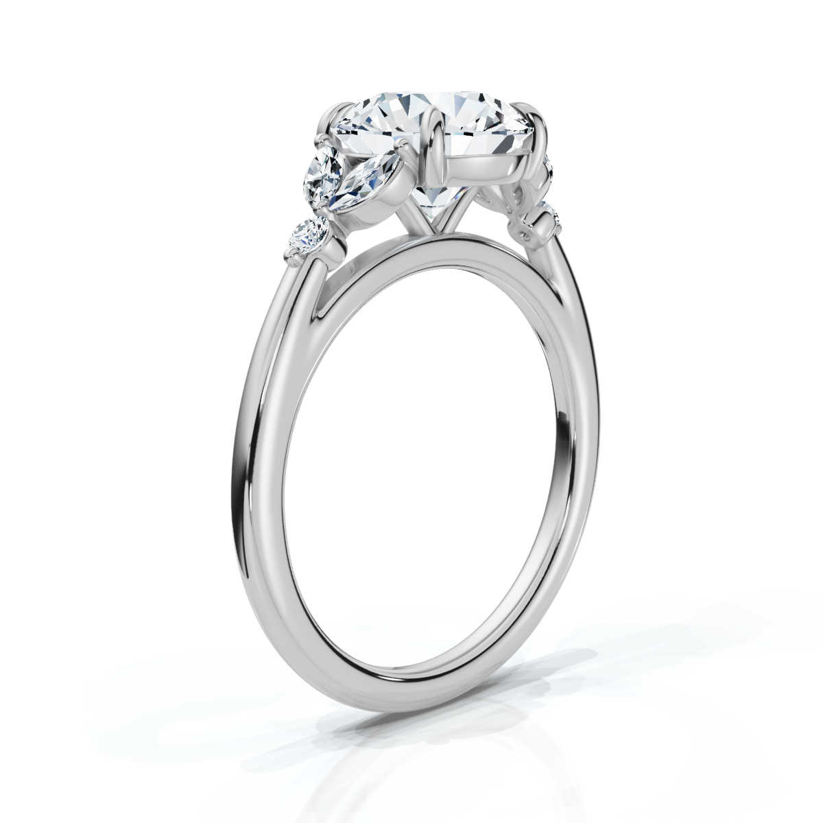14K White Gold Amora Accents Lab Grown Diamond Ring (1/5 ct. tw)