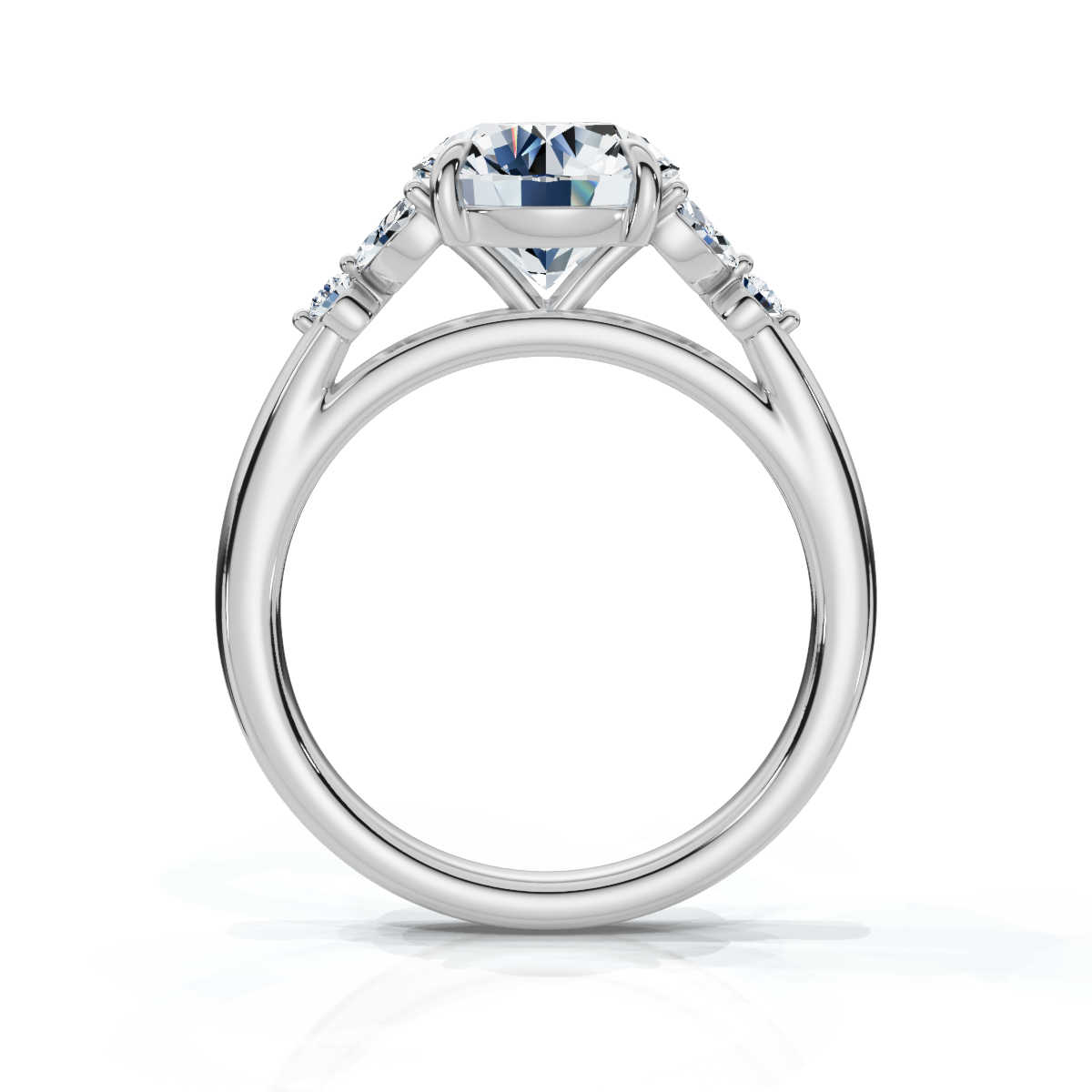 14K White Gold Amora Accents Lab Grown Diamond Ring (1/5 ct. tw)