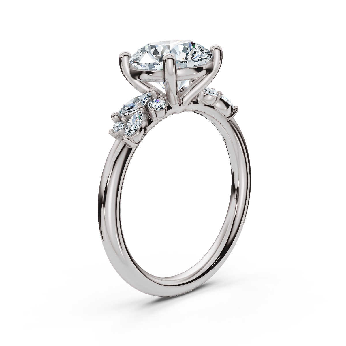 14K White Gold Marlene Accents Lab Grown Diamond Ring (1/4 ct. tw)