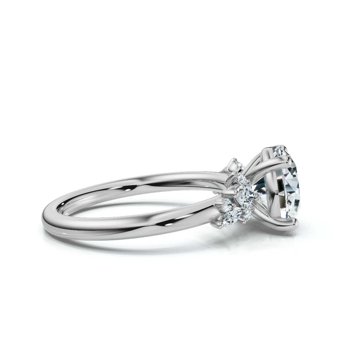 14K White Gold Marlene Accents Lab Grown Diamond Ring (1/4 ct. tw)
