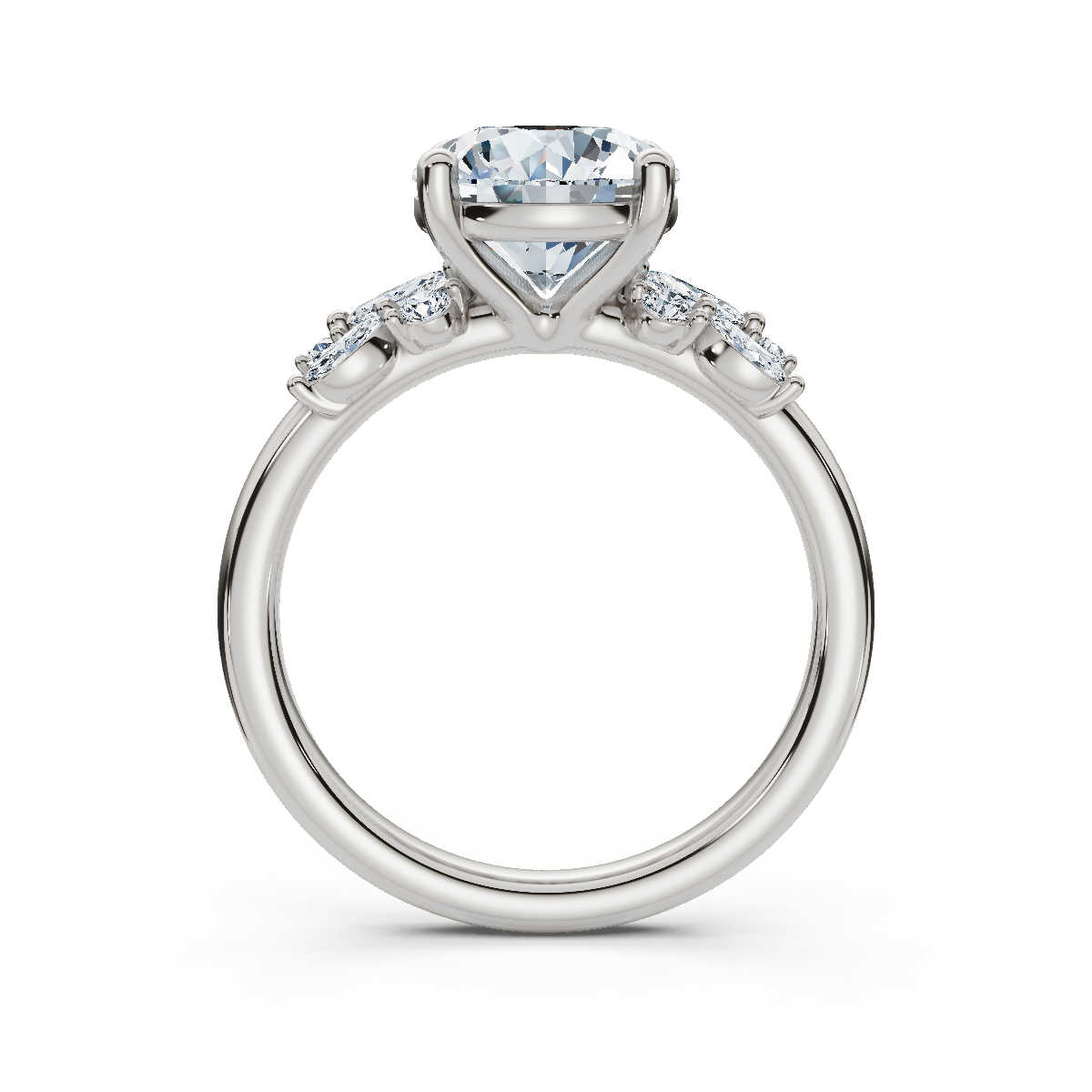 14K White Gold Marlene Accents Lab Grown Diamond Ring (1/4 ct. tw)