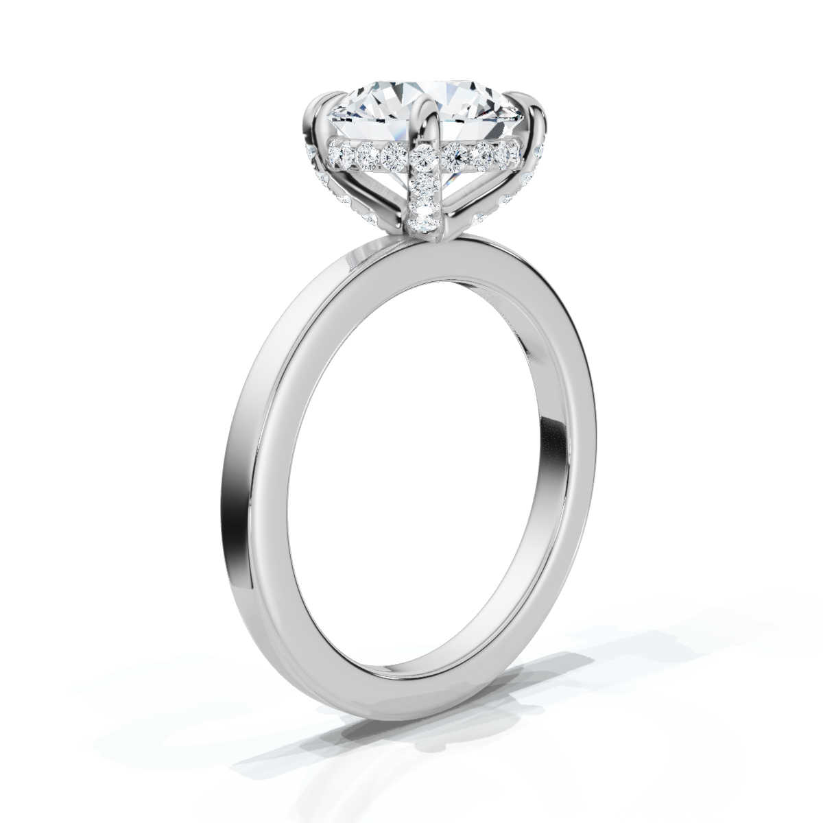 14K White Gold Wren Hidden Accents Lab Grown Diamond Ring (1/5 ct. tw)