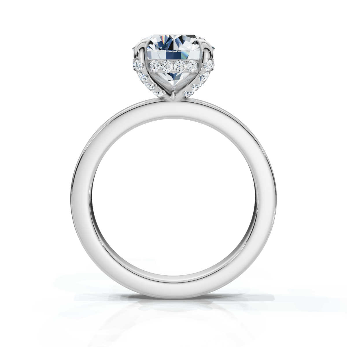 14K White Gold Wren Hidden Accents Lab Grown Diamond Ring (1/5 ct. tw)