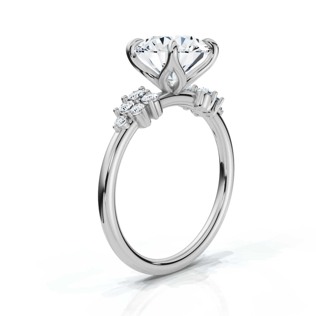 14K White Gold Haven Nature Inspired Lab Grown Diamond Ring (1/5 ct. tw)
