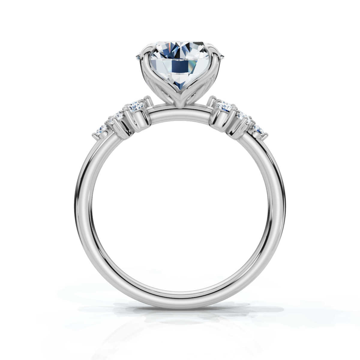 14K White Gold Haven Nature Inspired Lab Grown Diamond Ring (1/5 ct. tw)