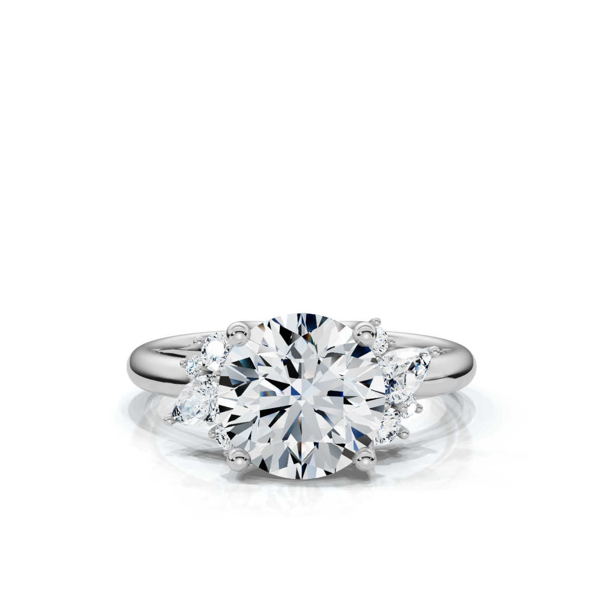 14K White Gold Idoya Nature Inspired Lab Grown Diamond Ring (1/3 ct. tw)