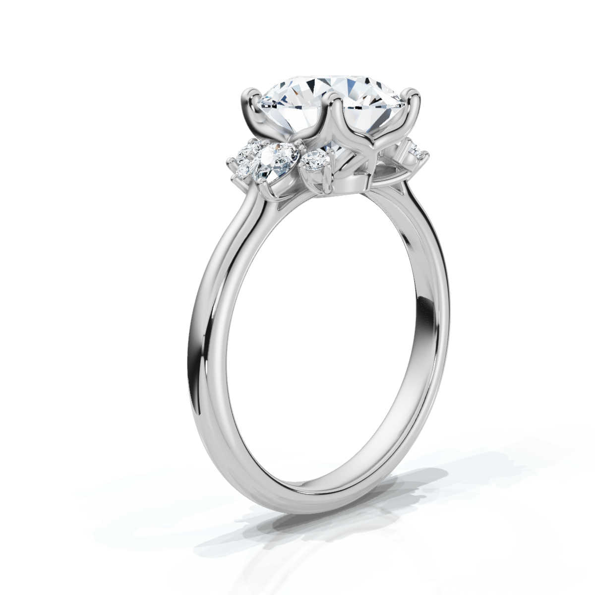 14K White Gold Idoya Nature Inspired Lab Grown Diamond Ring (1/3 ct. tw)