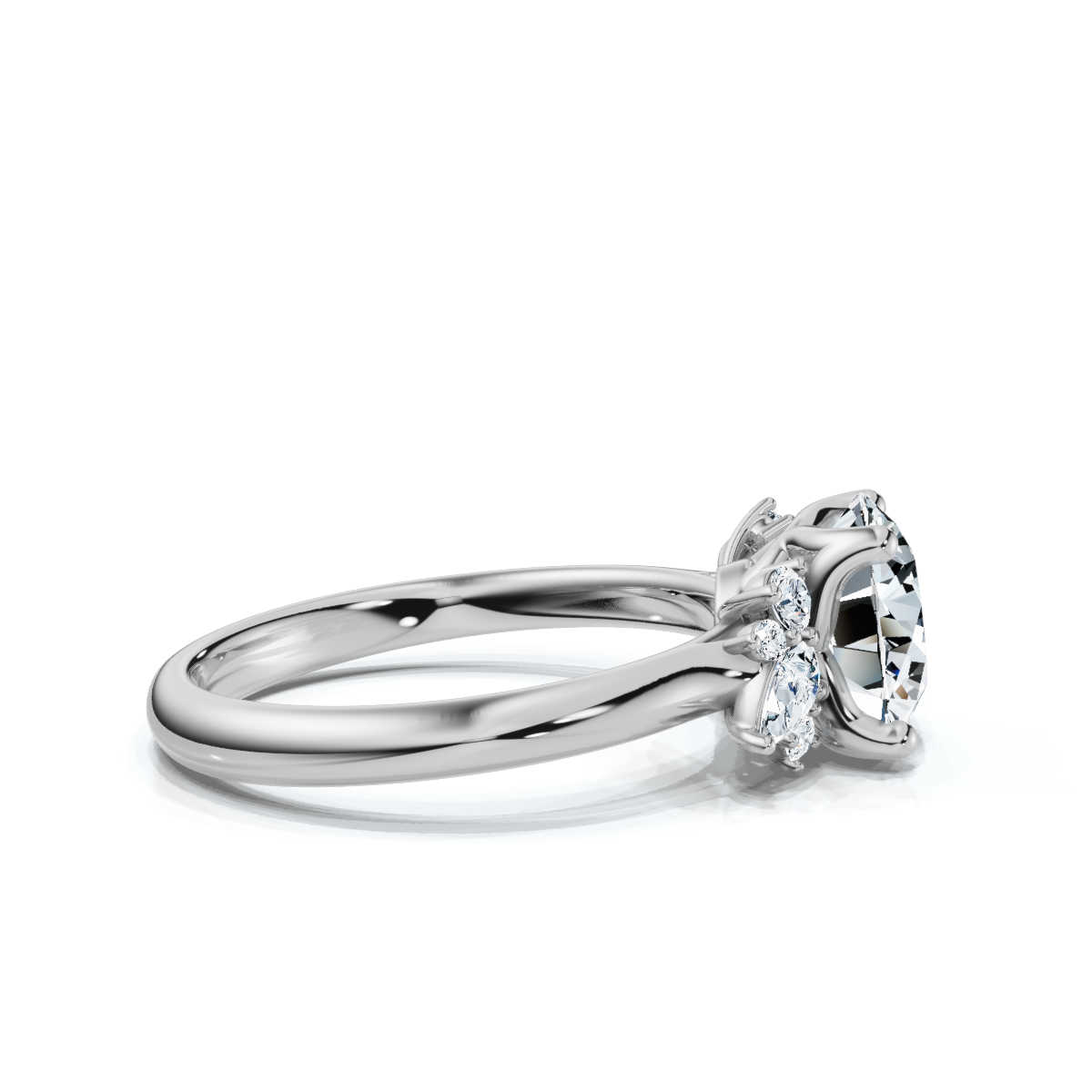 14K White Gold Idoya Nature Inspired Lab Grown Diamond Ring (1/3 ct. tw)