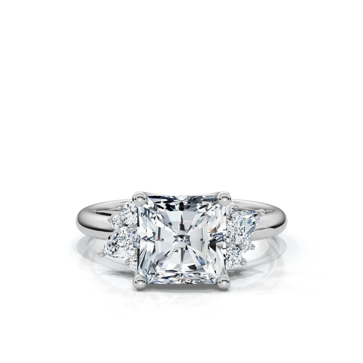 14K White Gold Idoya Nature Inspired Lab Grown Diamond Ring (1/3 ct. tw)