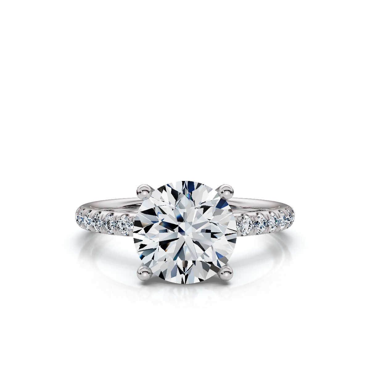 14K White Gold Chloe Hidden Accents Lab Grown Diamond Ring (1/3 ct. tw)