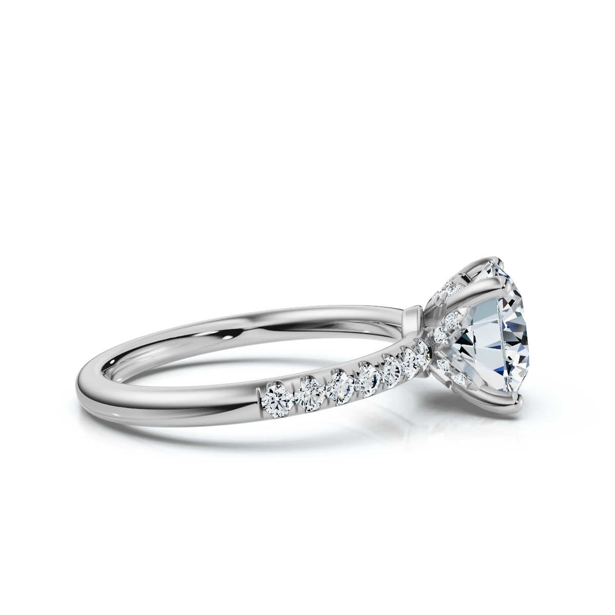 14K White Gold Chloe Hidden Accents Lab Grown Diamond Ring (1/3 ct. tw)