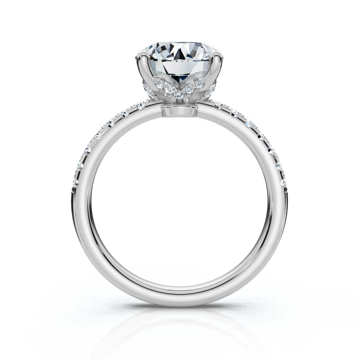 14K White Gold Chloe Hidden Accents Lab Grown Diamond Ring (1/3 ct. tw)