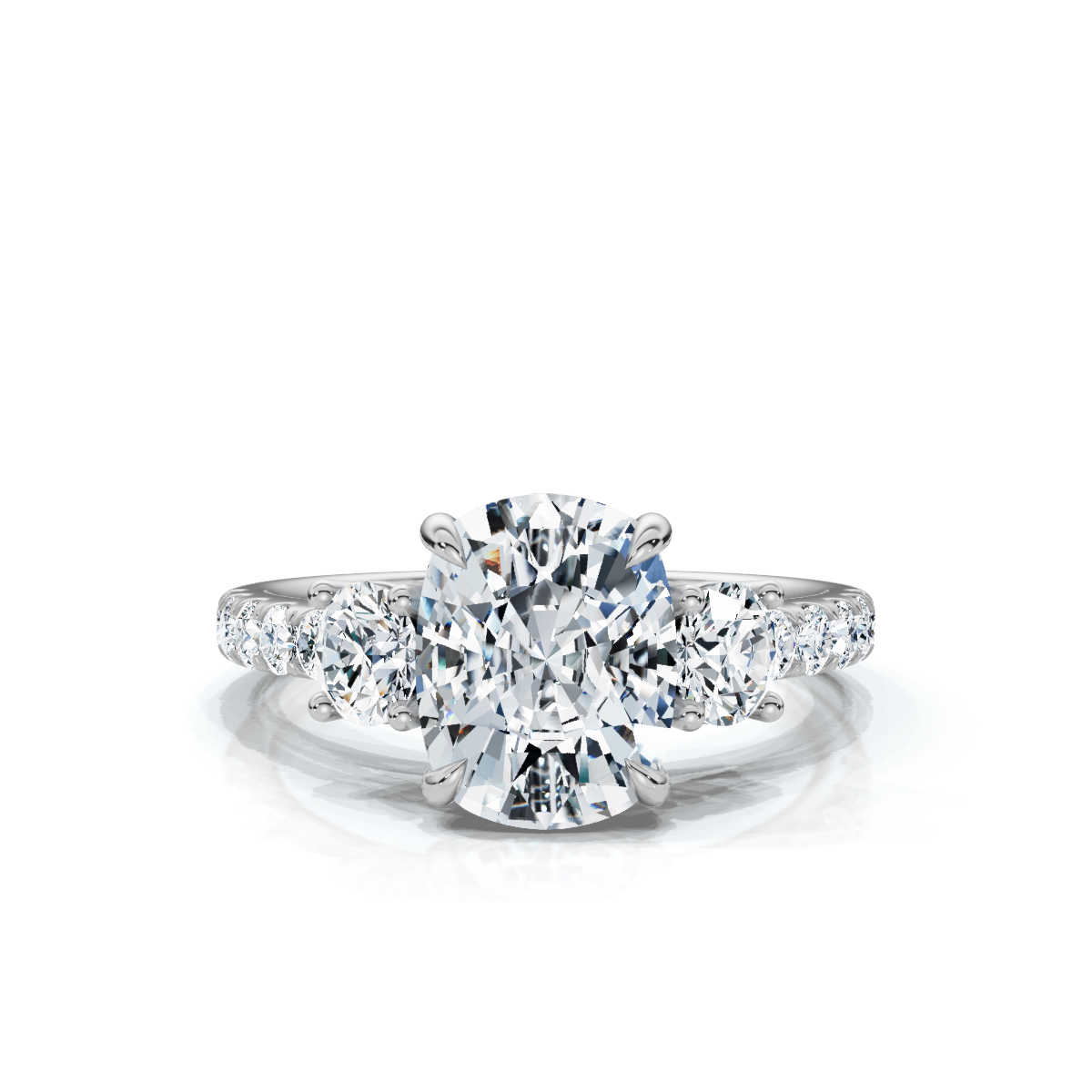 14K White Gold Milana Accents Lab Grown Diamond Ring (3/4 ct. tw)