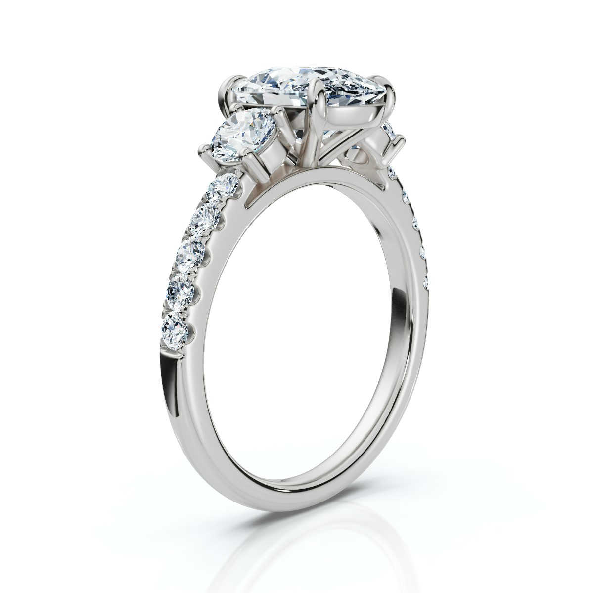 14K White Gold Milana Accents Lab Grown Diamond Ring (3/4 ct. tw)
