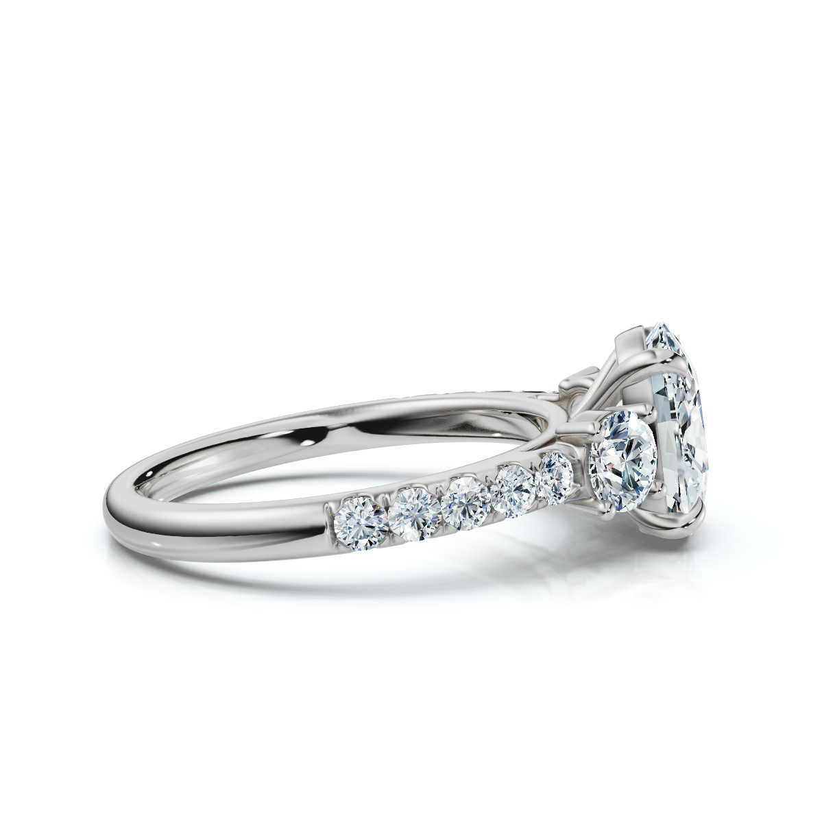 14K White Gold Milana Accents Lab Grown Diamond Ring (3/4 ct. tw)